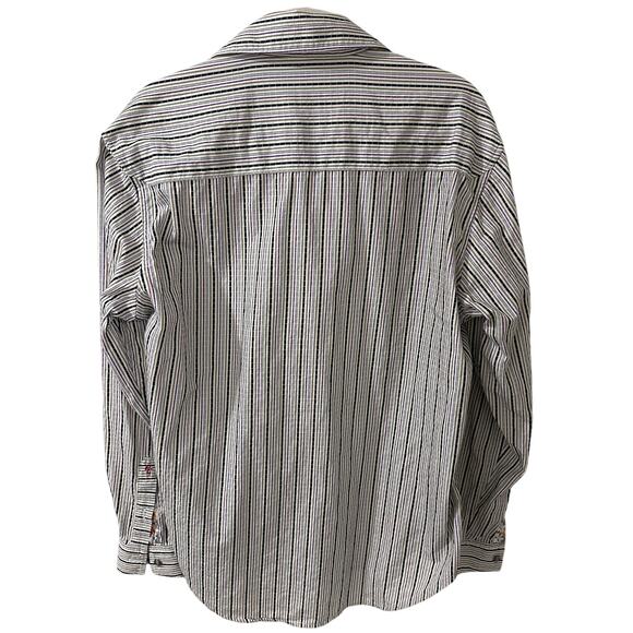 Robert Graham Tailored Fit Villa Multicolor Striped Button Up Shirt Men's L - Picture 10 of 10